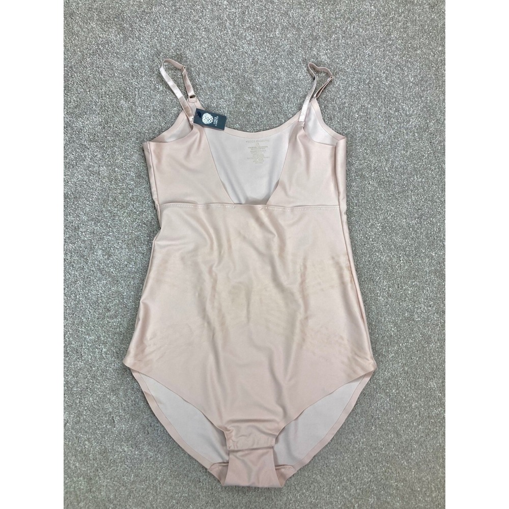 Vince Camuto Shaping Bodysuit Women XL Nude Stretch Lingerie Sleek Shapewear New